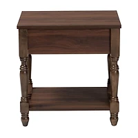 Dark Brown James 1-Drawer Nightstand