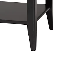 James Mid-Century Black 1-Drawer Nightstand