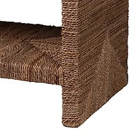 Natural Seagrass Wrapped Console Table