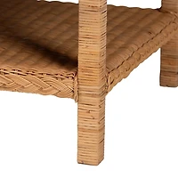 Bohemian Braided Rattan Coffee Table