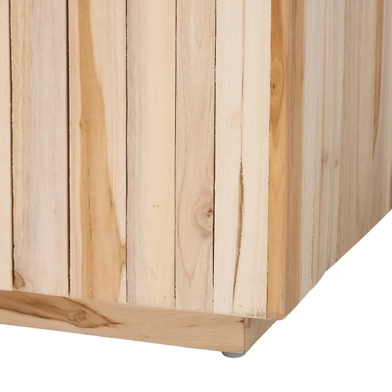 Repurposed Wood Logs Square Coffee Table