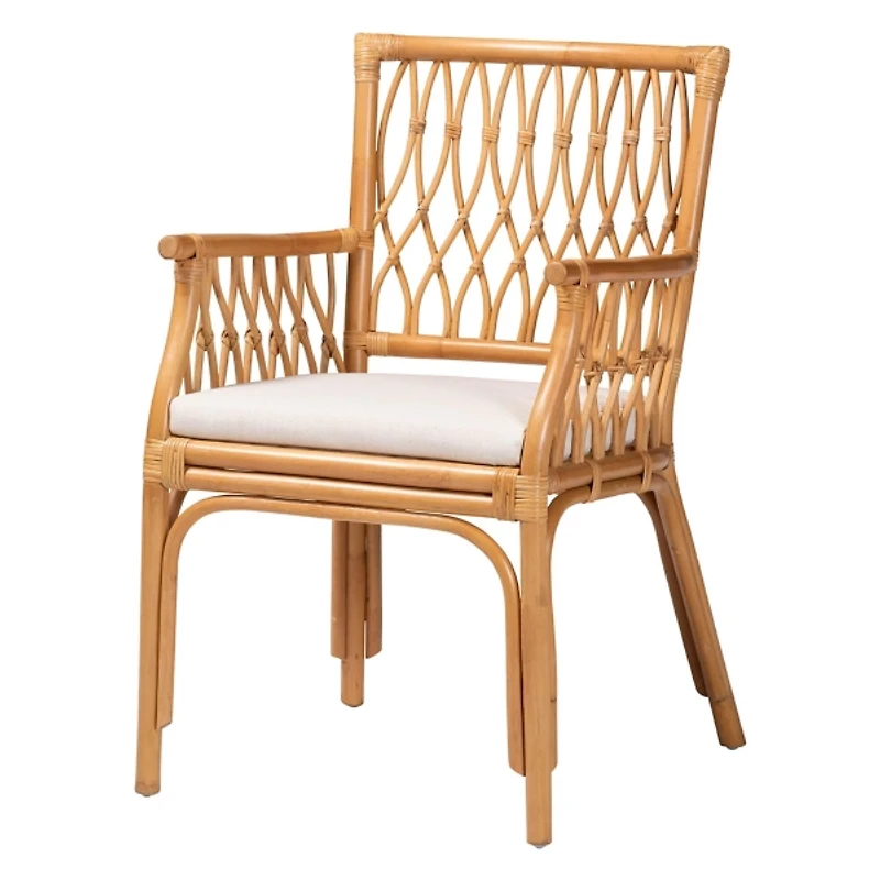 Light Honey Rattan Accent Chair