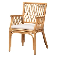 Light Honey Rattan Accent Chair