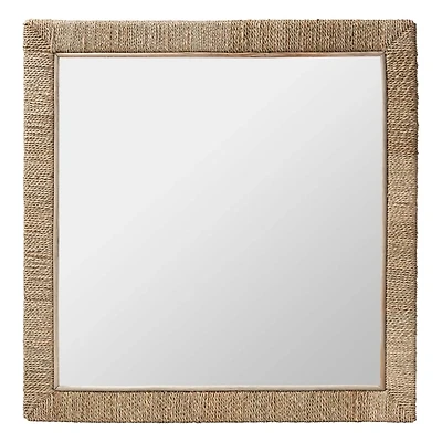 Natural Seagrass Square Wall Mirror