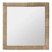 Natural Seagrass Square Wall Mirror