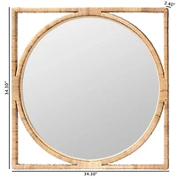 Bayan Natural Rattan Wall Mirror