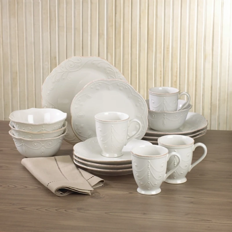 Lenox White French Perle 16-pc. Dinnerware Set