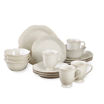 Lenox White French Perle 16-pc. Dinnerware Set