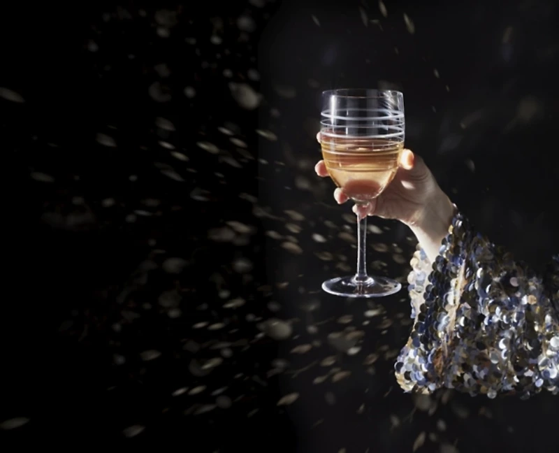 Mingle Etched Wine Glasses, Set of 4