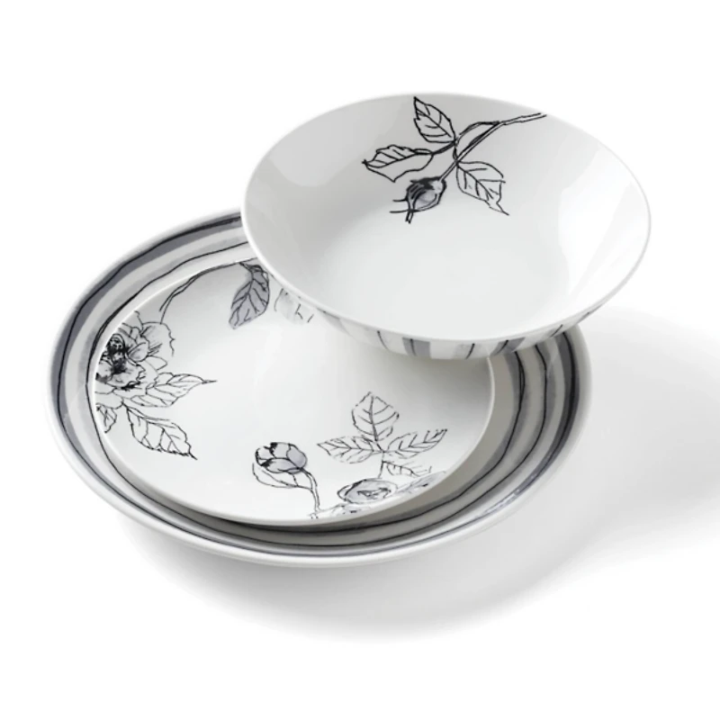 Sketchbook Floral 12-pc. Dinnerware Set