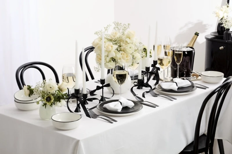 24 Seven Black Rim 12-pc. Dinnerware Set