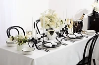 24 Seven Black Rim 12-pc. Dinnerware Set