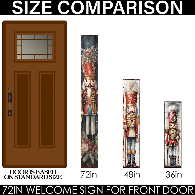 Holly Nutcracker Solider Porch Board