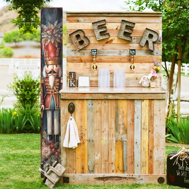 Holly Nutcracker Solider Porch Board