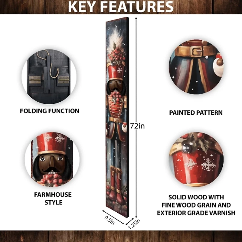 Jolly Nutcracker Solider Porch Board
