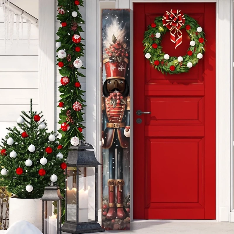 Jolly Nutcracker Solider Porch Board