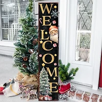 Welcome Santa Christmas Porch Board, 48 in.