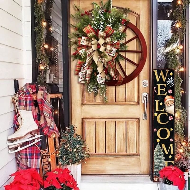 Welcome Santa Christmas Porch Board, 48 in.