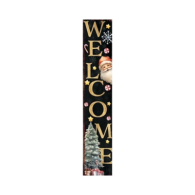 Welcome Santa Christmas Porch Board, 48 in.