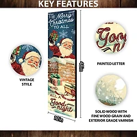 Nostalgic Santa Christmas Porch Board