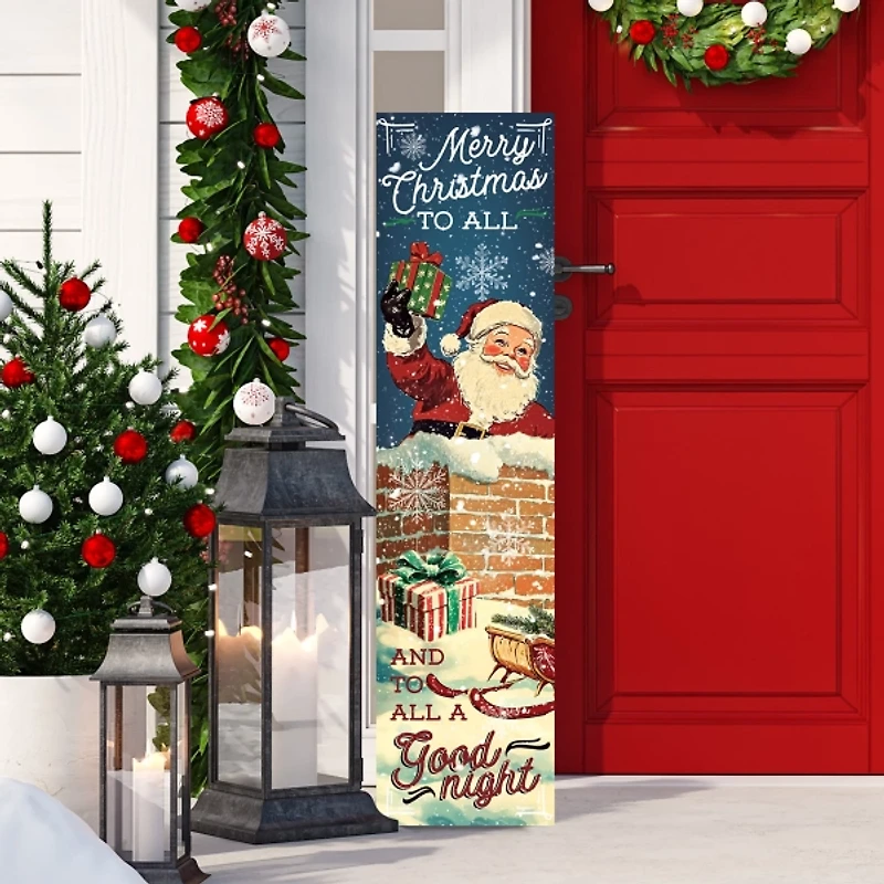 Nostalgic Santa Christmas Porch Board