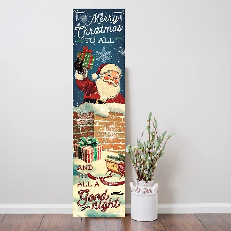 Nostalgic Santa Christmas Porch Board