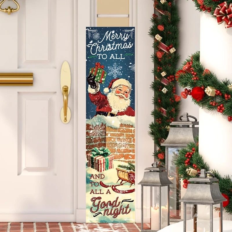 Nostalgic Santa Christmas Porch Board