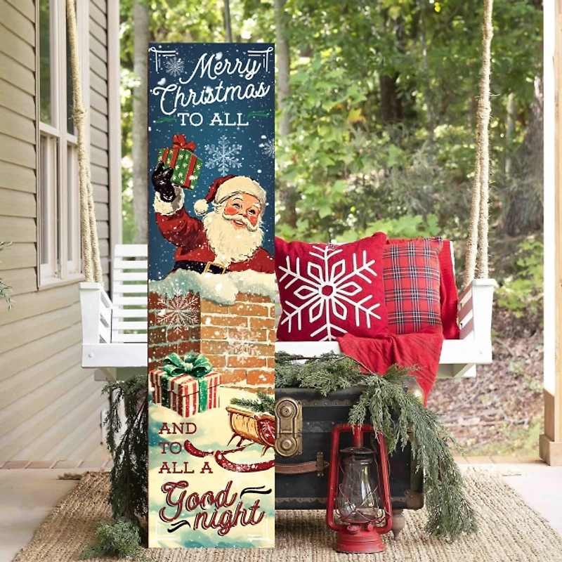 Nostalgic Santa Christmas Porch Board