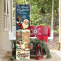 Nostalgic Santa Christmas Porch Board