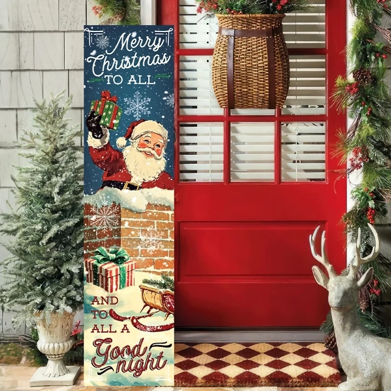 Nostalgic Santa Christmas Porch Board