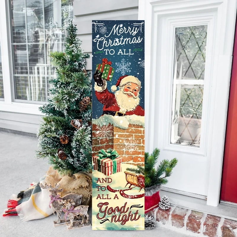 Nostalgic Santa Christmas Porch Board