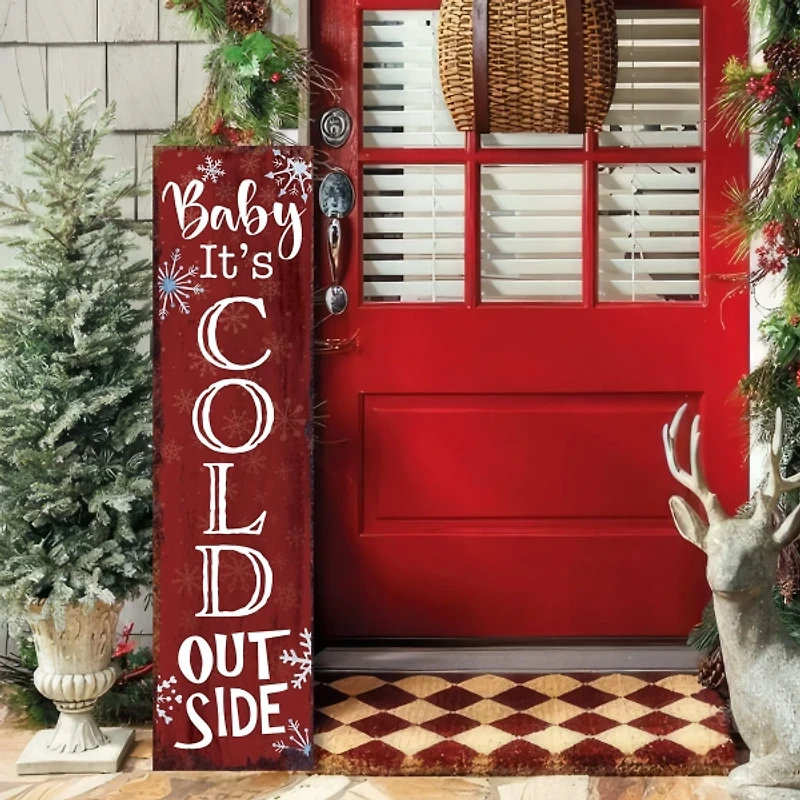 Baby It's Cold Outside Christmas Porch Board