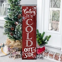 Baby It's Cold Outside Christmas Porch Board