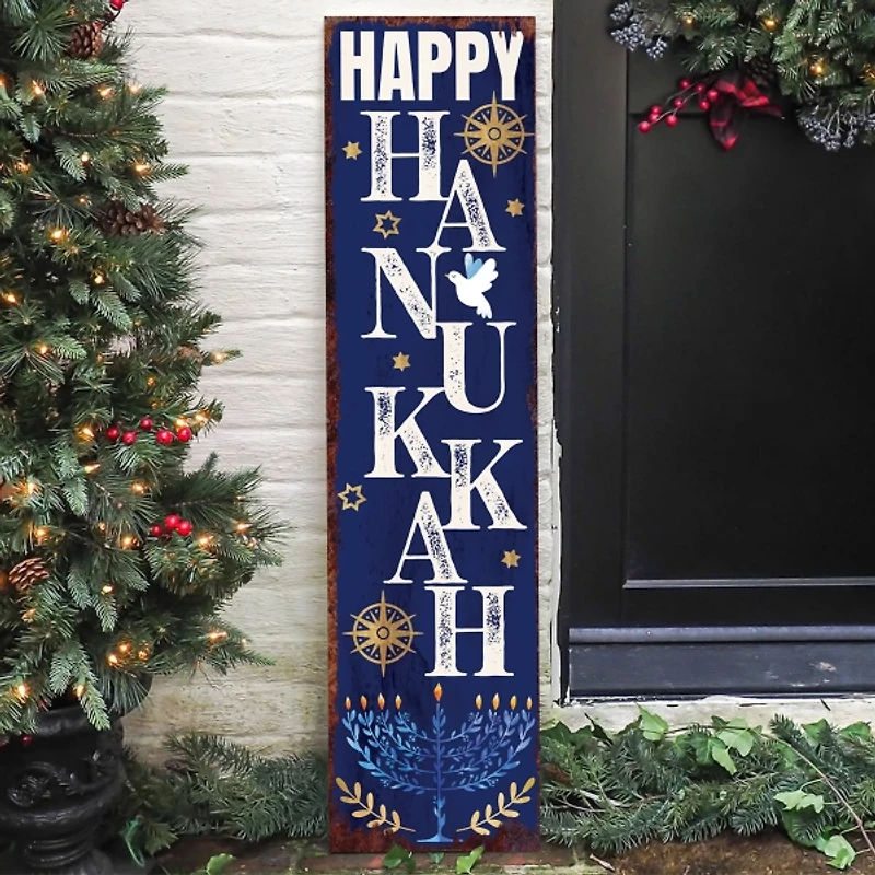 Happy Hanukkah Porch Board