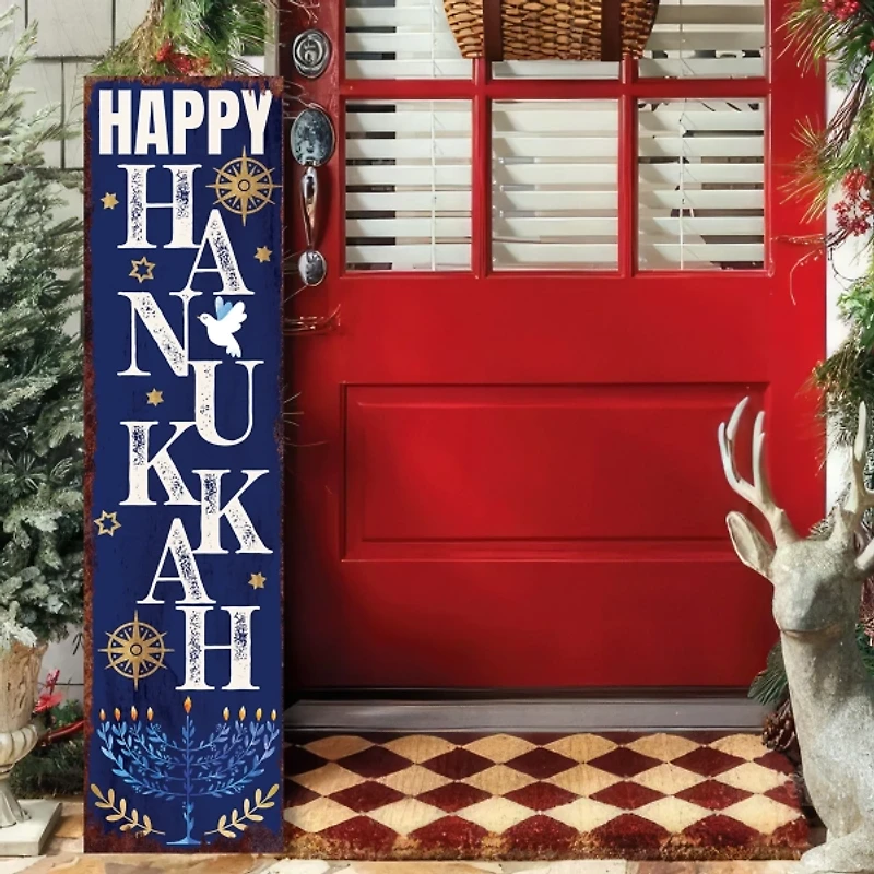 Happy Hanukkah Porch Board
