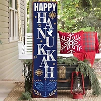 Happy Hanukkah Porch Board