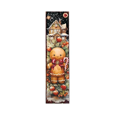 Vintage Gingerbread Christmas Porch Board