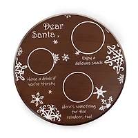 Stained Parawood Dear Santa Serving Tray
