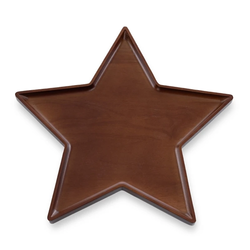 Stained Parawood Star Serving Tray