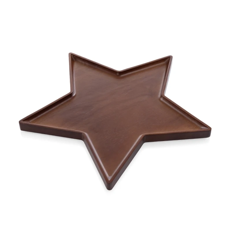 Stained Parawood Star Serving Tray