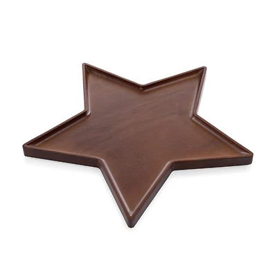 Stained Parawood Star Serving Tray