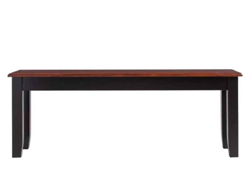 Cherry & Black Wood Blooming Dining Bench