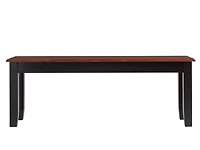 Cherry & Black Wood Blooming Dining Bench