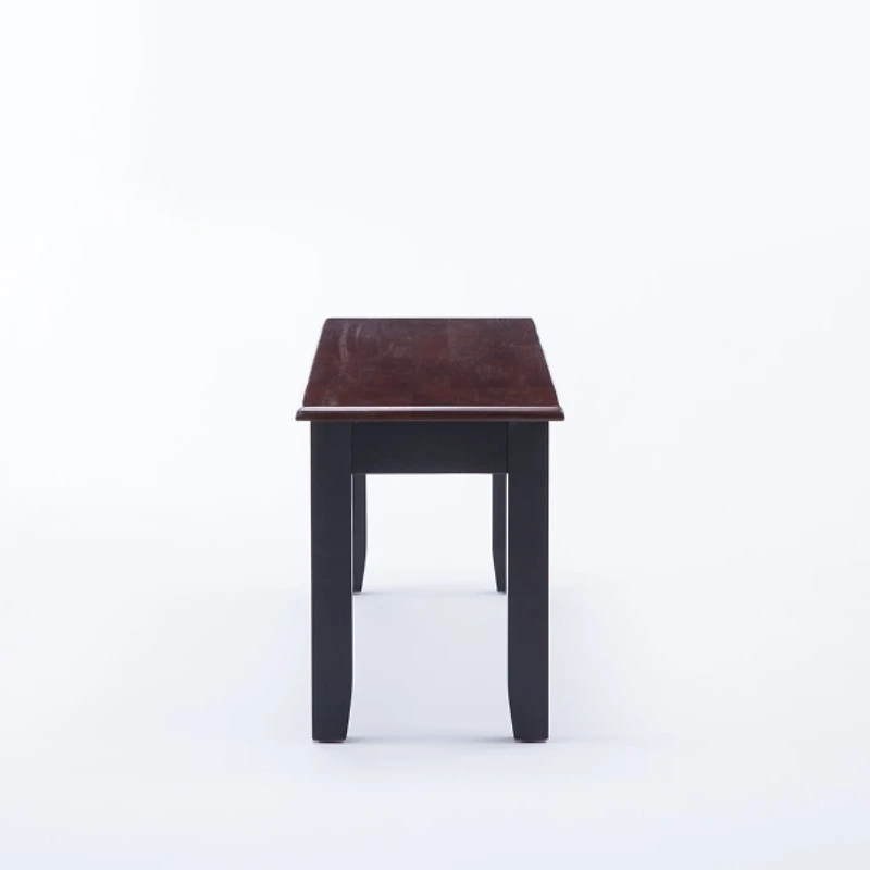 Cherry & Black Wood Blooming Dining Bench