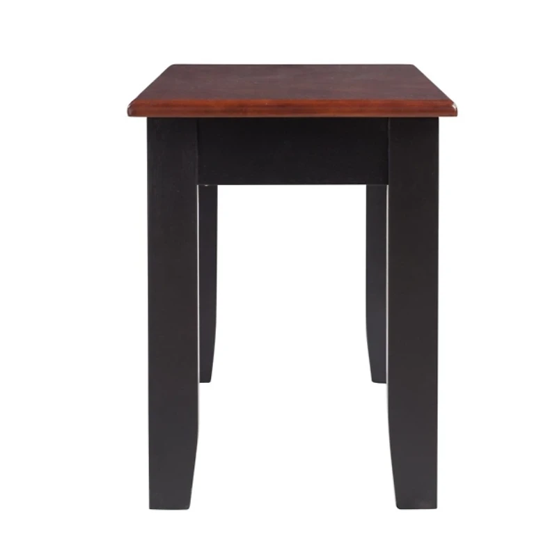 Cherry & Black Wood Blooming Dining Bench