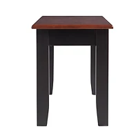 Cherry & Black Wood Blooming Dining Bench