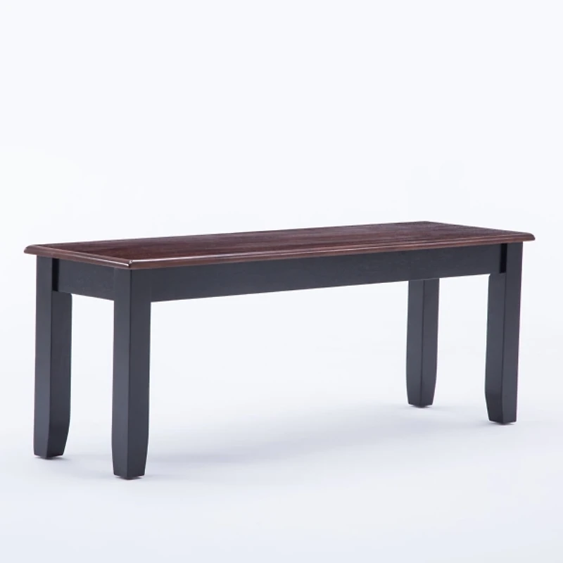 Cherry & Black Wood Blooming Dining Bench