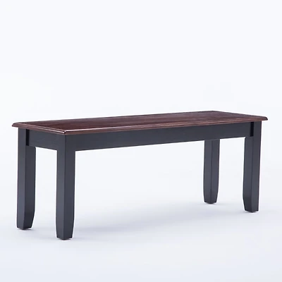 Cherry & Black Wood Blooming Dining Bench