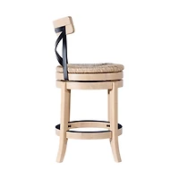 Blonde Oak Myrtle Swivel Counter Stool