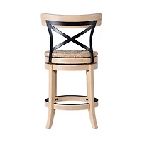 Blonde Oak Myrtle Swivel Counter Stool